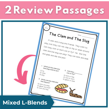 for 1 blends worksheets grade free Comprehension Reading by Fluency Blends Passages L for and