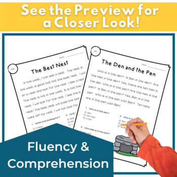 Reading Passages for Fluency and Comprehension Short E by