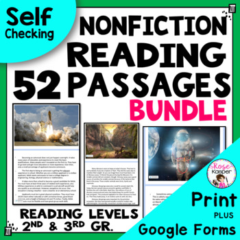 Preview of Reading Comprehension Passages and Questions - 2nd and 3rd Grade bundle
