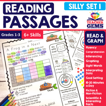 Preview of Reading Passages - Read and Graph Silly Set 1