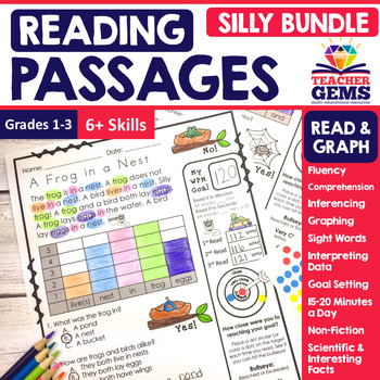 Preview of Reading Passages - Read and Graph Silly Bundle