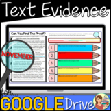 Reading Passages Text Evidence (NOVEMBER) Google Slides