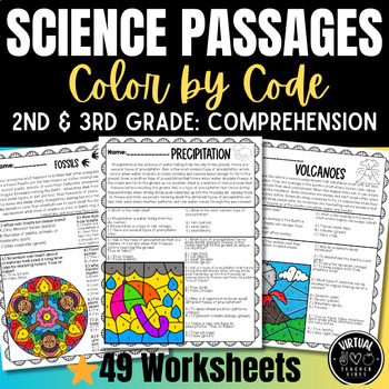 Preview of Reading Passages With Multiple Choice Questions, 3rd, Science, Cross-curricular
