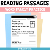 Decodable Reading Passages and Questions Word Family Short Vowel