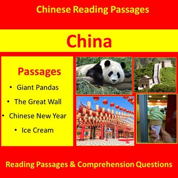 Preview of China Reading Passages: Grades 3-4