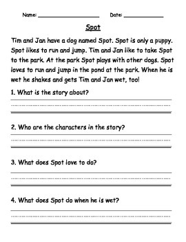 Reading Passages and Comprehension Questions by Angela Kemp | TPT