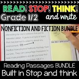 Reading Passages 1st Grade 2nd Grade with Built in Stop and Think