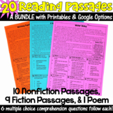 Reading Passages with Comprehension Questions: Set 1 BUNDL