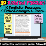 Reading Passages with Comprehension Questions: Google Form