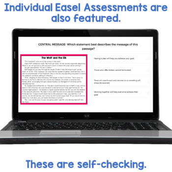 reading passages with multiple choice comprehension