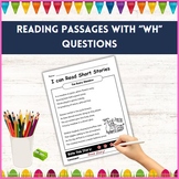 Reading Passages with WH Questions: 1st-5th Grade Reading 