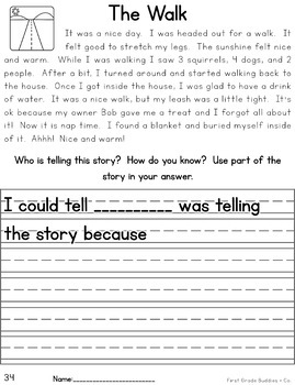 Reading Comprehension Passages and Questions | Text Evidence | TpT