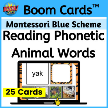 Preview of Reading Phonetic Animal Words - Digital Activity