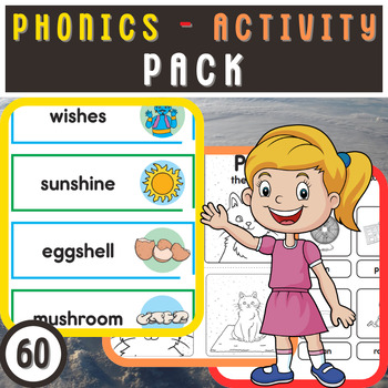 Preview of Reading Phonics Activity Pack: Fun Games,Worksheets, and More for Novice Readers