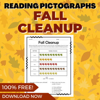 reading pictographs fall cleanup by the teacher treasury tpt