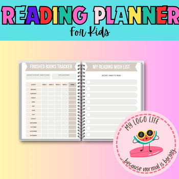 Preview of Reading Planner/Journal for Kids |Kids reading tracker| Reading Journal|