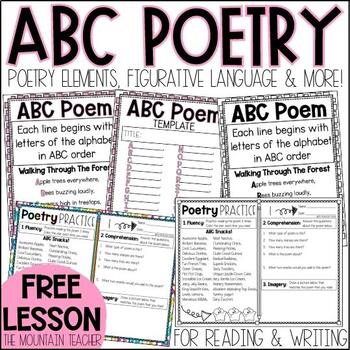 Preview of Reading Poetry Elements Unit | Writing Poems | Figurative Language Anchor Charts