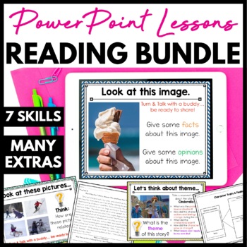 Preview of Reading Mini Lesson Slides for 3rd 4th 5th Grade ELA Practice Activities Bundle