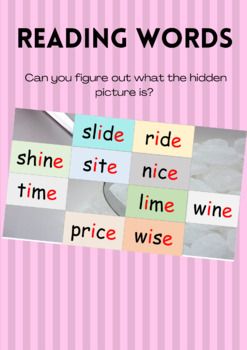 Preview of Editable Reading Practice-Word Families