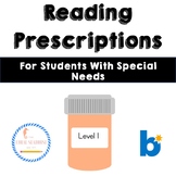 Reading Prescriptions Level 1 Digital Task Cards for Boom 