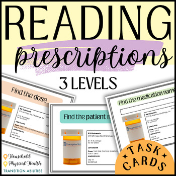 Preview of Reading Prescriptions | Life Skills Activity | Functional Reading TASK CARDS
