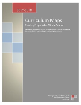 Preview of Reading Program Curriculum Map