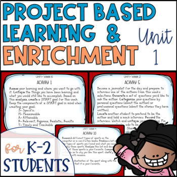 Preview of Reading Project-based Learning and Enrichment Unit 1 Print and Digital