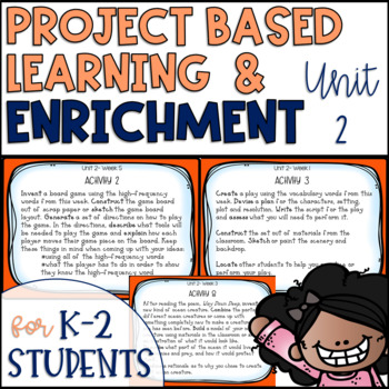 Preview of Reading Project-based Learning and Enrichment Unit 2