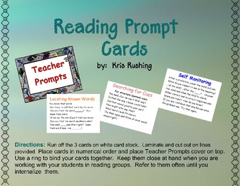 Preview of Reading Prompt Cards