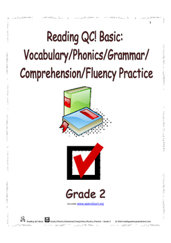 Preview of Reading QC! Basic: Vocab./Phonics/Grammar/Comprehen./Fluency Practice - Grade 2