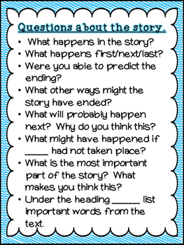 Reading Questions Poster Set by Balke's Resources | TpT