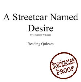 Preview of Reading Quizzes for ALL SCENES of A Streetcar Named Desire