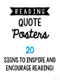 Reading Quote Posters - Simply Black and White