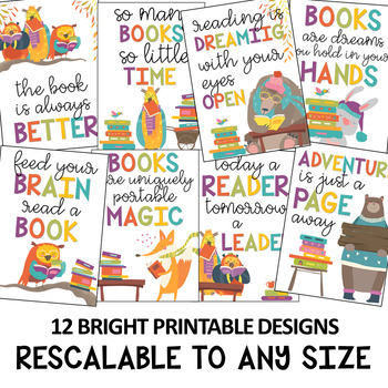 Reading Quote Posters by The Classroom Design Co | TPT