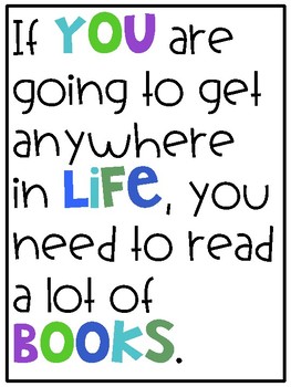 Reading Quotes Posters by Reaching4th | TPT
