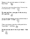 Reading Quotes for Kids with Pictures PDF (Black and White