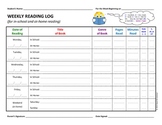 Reading - Reading Log - Home and School - Plus List of Pop