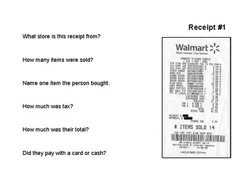 receipt teaching resources teachers pay teachers