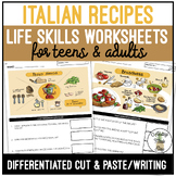 Reading Italian Recipes Worksheets