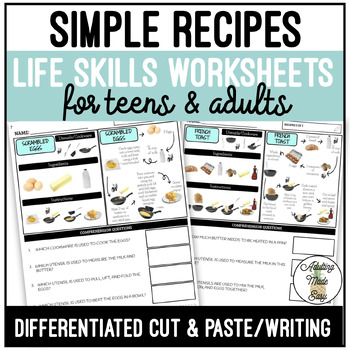 Preview of Reading Simple Recipes Worksheets