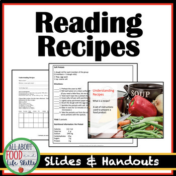 Preview of Recipe Reading: A Dynamic Resource for Culinary Arts, FACS, FCS, & Life Skills