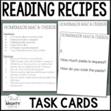 Reading A Recipe Task Cards Functional Reading