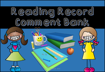 Preview of Reading Record Comment Bank