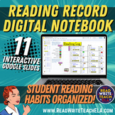 Reading Record: Digital Interactive Notebook for Students'