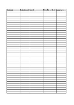 Preview of Reading Record Progress Monitoring Tracker