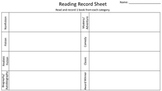 Reading Record Sheet