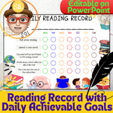 Reading Record with Daily Achievable Goals | Log Sheet tha