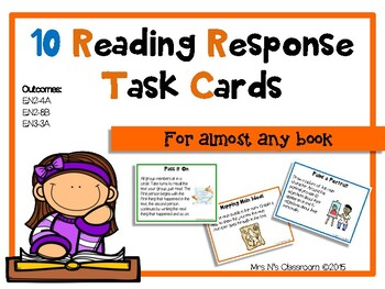 Preview of FREE Reading Response Task Cards! by Mrs N.