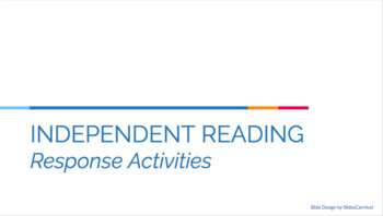 Preview of Reading Response Activities SUPER PACK! (UDL) (Remote Learning or In-Person)