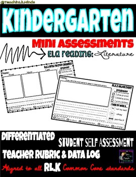 Preview of Reading Response Assessments & Data log [kindergarten]